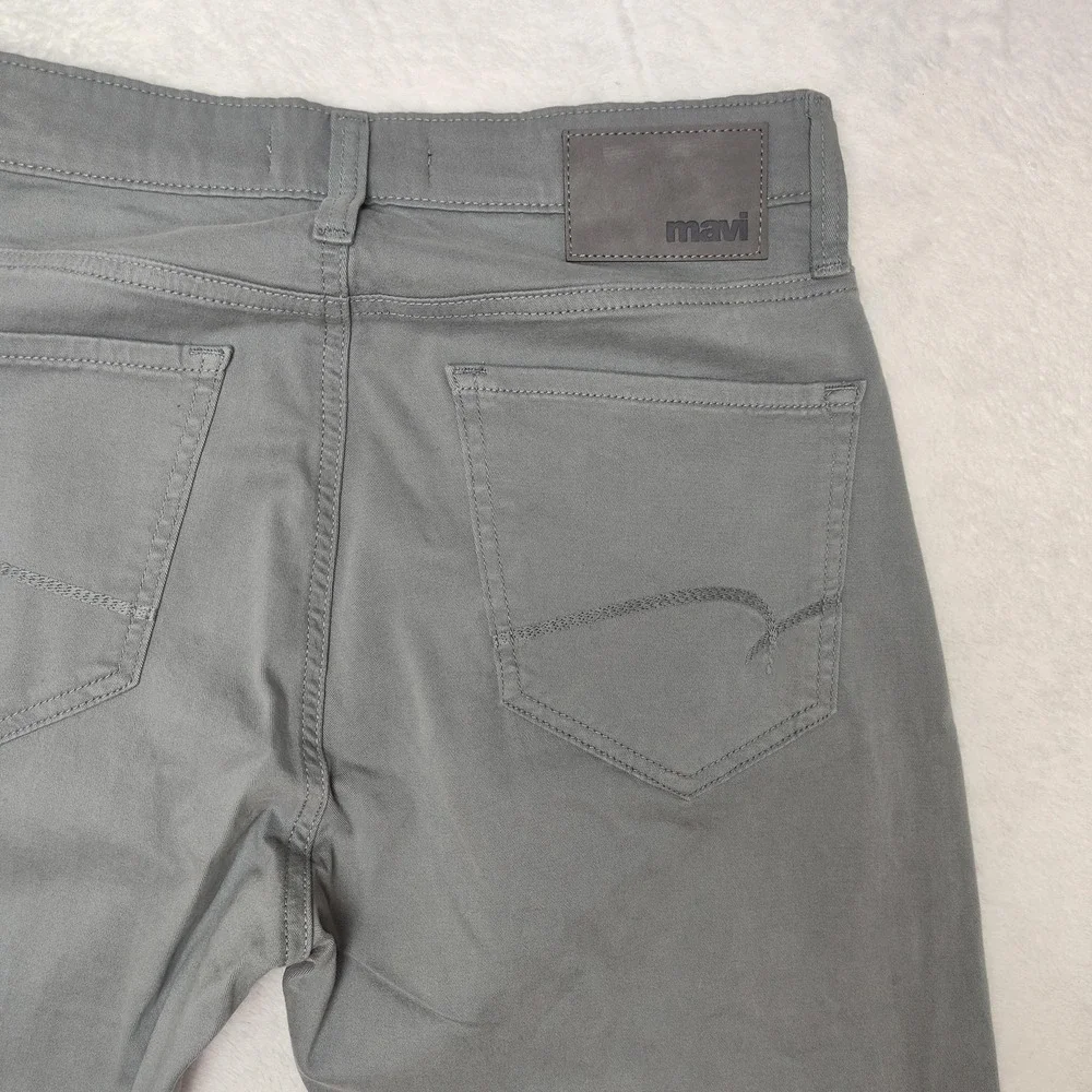 Mavi Jeans Mens 30x32 Gray Zach Straight Regular Denim Stretch Soft Twill Chino